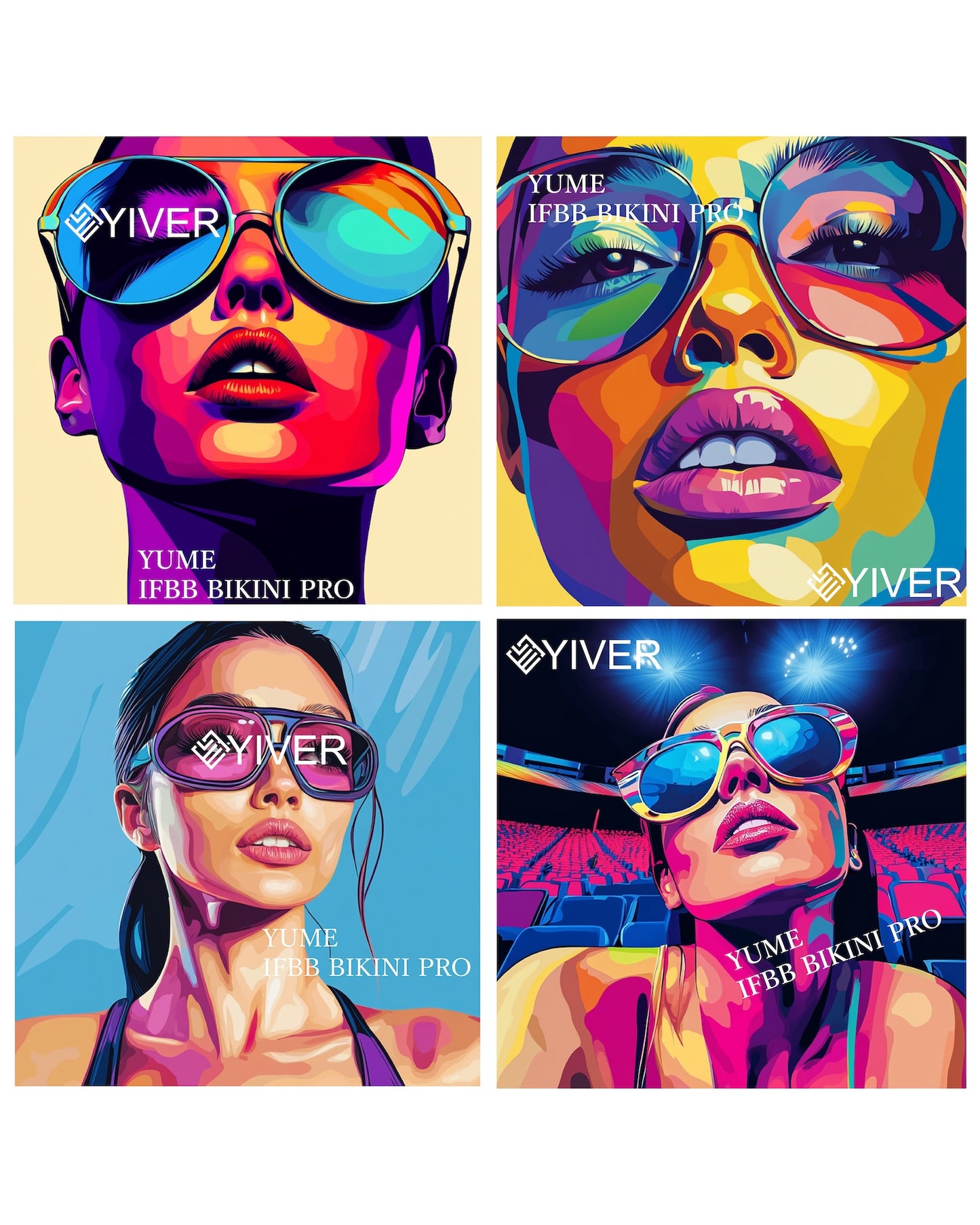 ステッカー4枚セット"YUME FACE STICKER"
